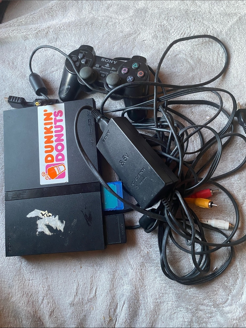 Sony Black PlayStation 2 Slim Console Bundle with Controller and Cables